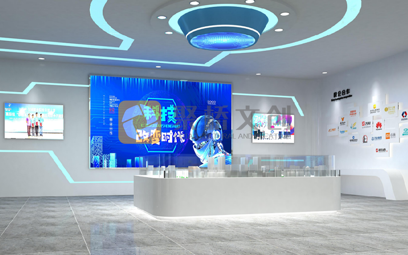 500㎡企業(yè)展廳設計實景案例｜廣州某科技公司展廳全案解析